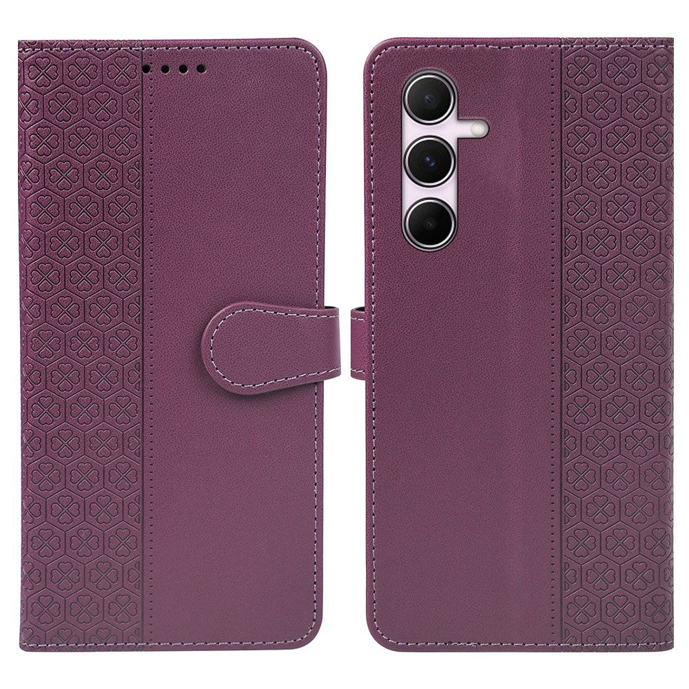 Samsung Galaxy A15 5G / A15 4G-cover med magnetlås, firkløver, lædermobilcover
