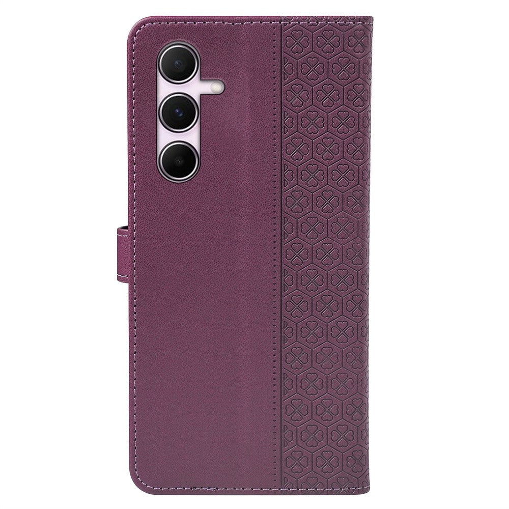 Samsung Galaxy A15 5G / A15 4G-cover med magnetlås, firkløver, lædermobilcover