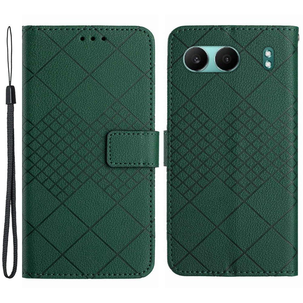 HT06 For OnePlus Nord 4 Wallet Phone Case Imprint PU Leather Flip Folio Cover