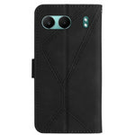 HT05 För OnePlus Nord 4 Skal Skin-Touch Lines PU Läder Flipfodral