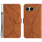 HT05 För OnePlus Nord 4 Skal Skin-Touch Lines PU Läder Flipfodral