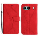 HT05 För OnePlus Nord 4 Skal Skin-Touch Lines PU Läder Flipfodral