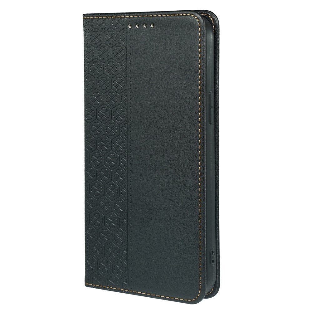 Til Google Pixel 8a Cover Firekløver Læder Flip Telefoncover Stativ Tegnebog