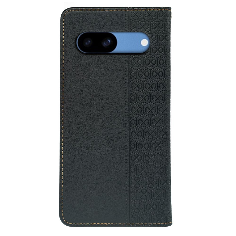 Til Google Pixel 8a Cover Firekløver Læder Flip Telefoncover Stativ Tegnebog