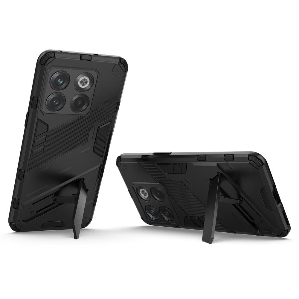 For OnePlus 10T 5G  /  Ace Pro 5G Mobile Phone Shell with Kickstand PC+TPU Hybrid Phone Case Anti-drop Cover
