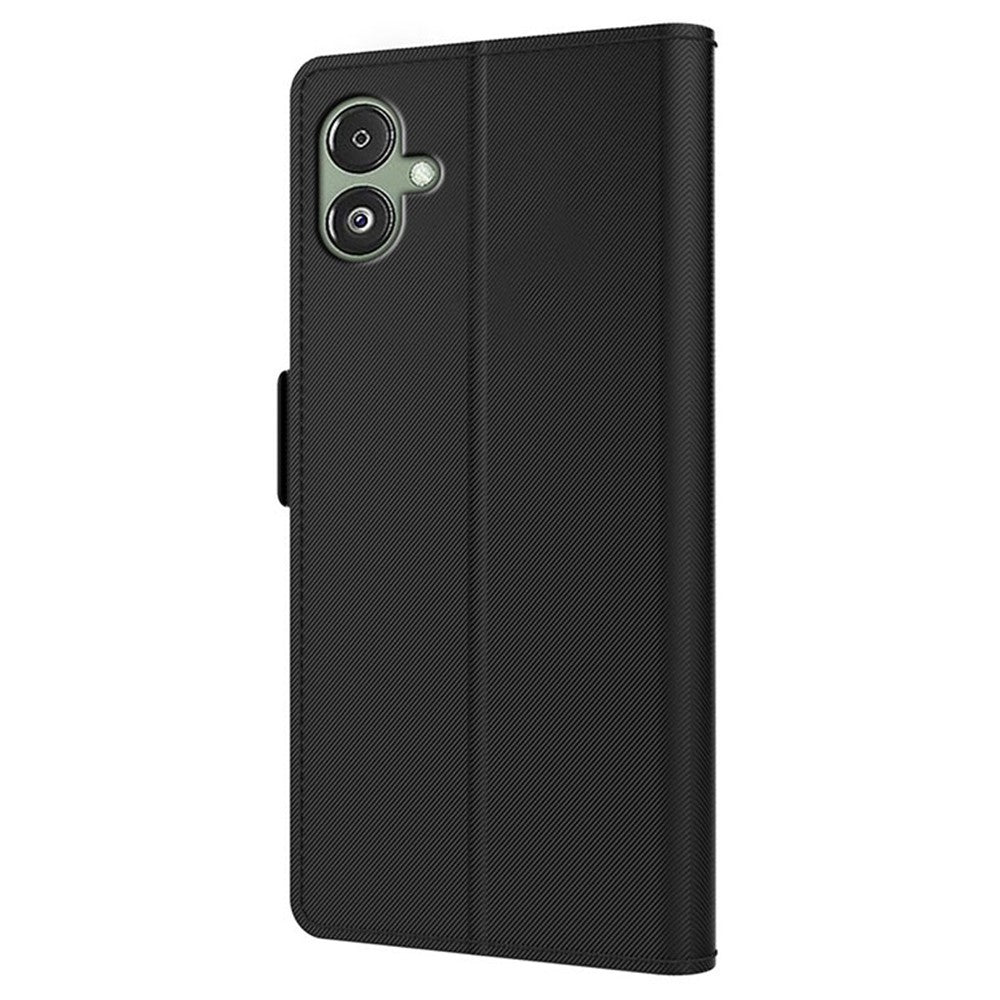 For Samsung Galaxy A06 4G Case Stand PU Leather Phone Cover Card Holder Mirror