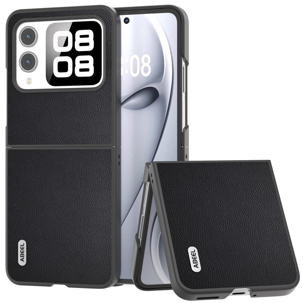 ABEEL For Huawei nova Flip 5G Case Anti-Drop Genuine Cow Leather PC Phone Cover