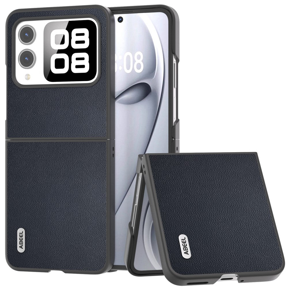 ABEEL For Huawei nova Flip 5G Case Anti-Drop Genuine Cow Leather PC Phone Cover
