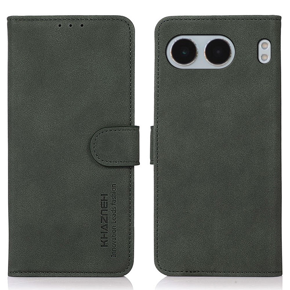 KHAZNEH Stativfodral för OnePlus Nord 4 i PU-läder, plånboksfodral