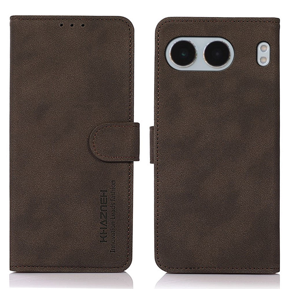 KHAZNEH Stativfodral för OnePlus Nord 4 i PU-läder, plånboksfodral