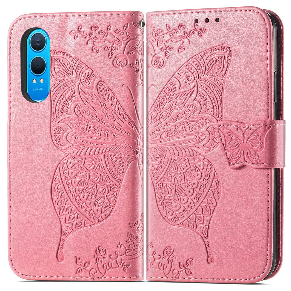 OnePlus Nord CE4 Lite 5G / Oppo K12x 5G (Kina) fodral PU-läder plånboksfodral med fjärilsmönster