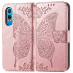 OnePlus Nord CE4 Lite 5G / Oppo K12x 5G (Kina) fodral PU-läder plånboksfodral med fjärilsmönster