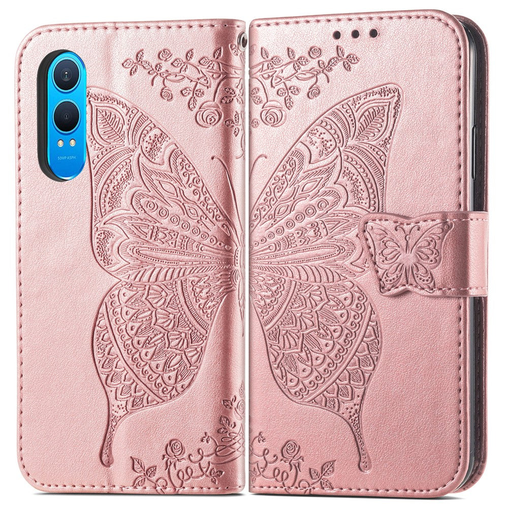 OnePlus Nord CE4 Lite 5G / Oppo K12x 5G (Kina) fodral PU-läder plånboksfodral med fjärilsmönster