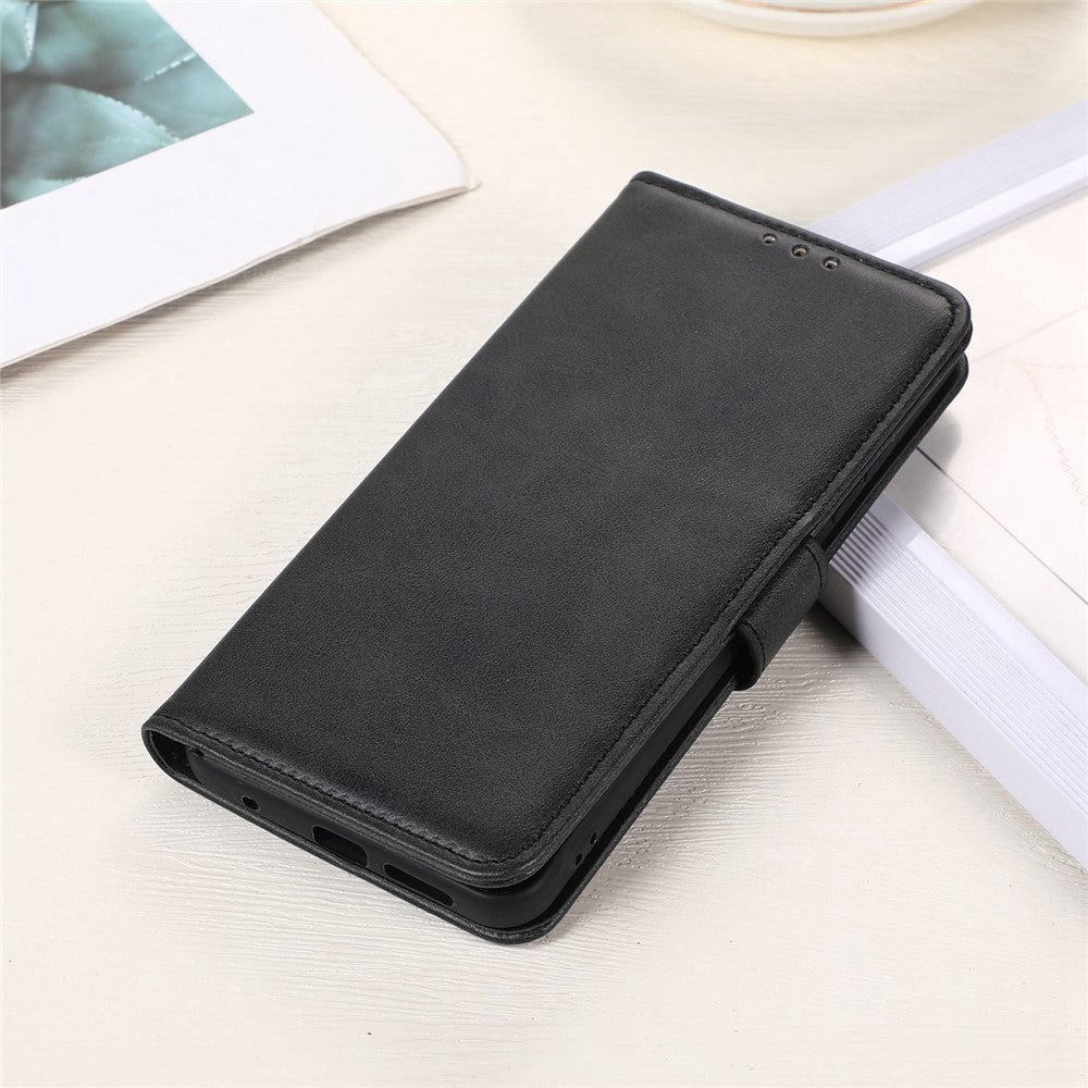 Til Samsung Galaxy A06 4G Etui Kvæghud Tekstur Læder Pung Telefoncover med Stand