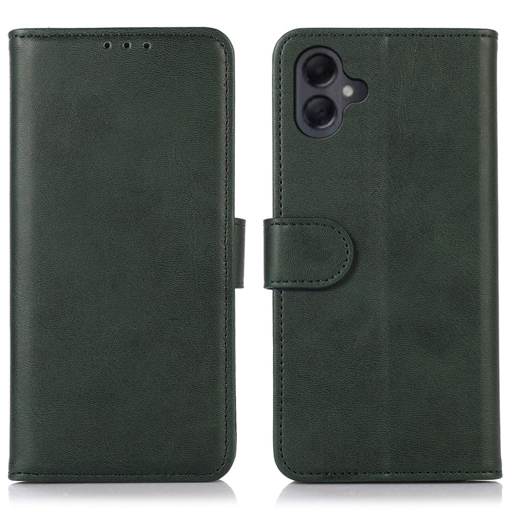 Til Samsung Galaxy A06 4G Etui Kvæghud Tekstur Læder Pung Telefoncover med Stand