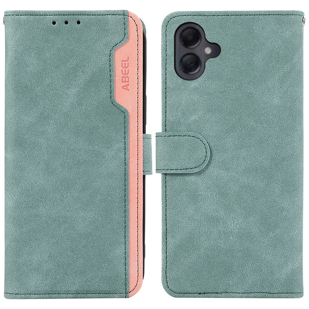 ABEEL For Samsung Galaxy A06 4G Case Color Splicing Leather Flip Phone Cover RFID Blocking