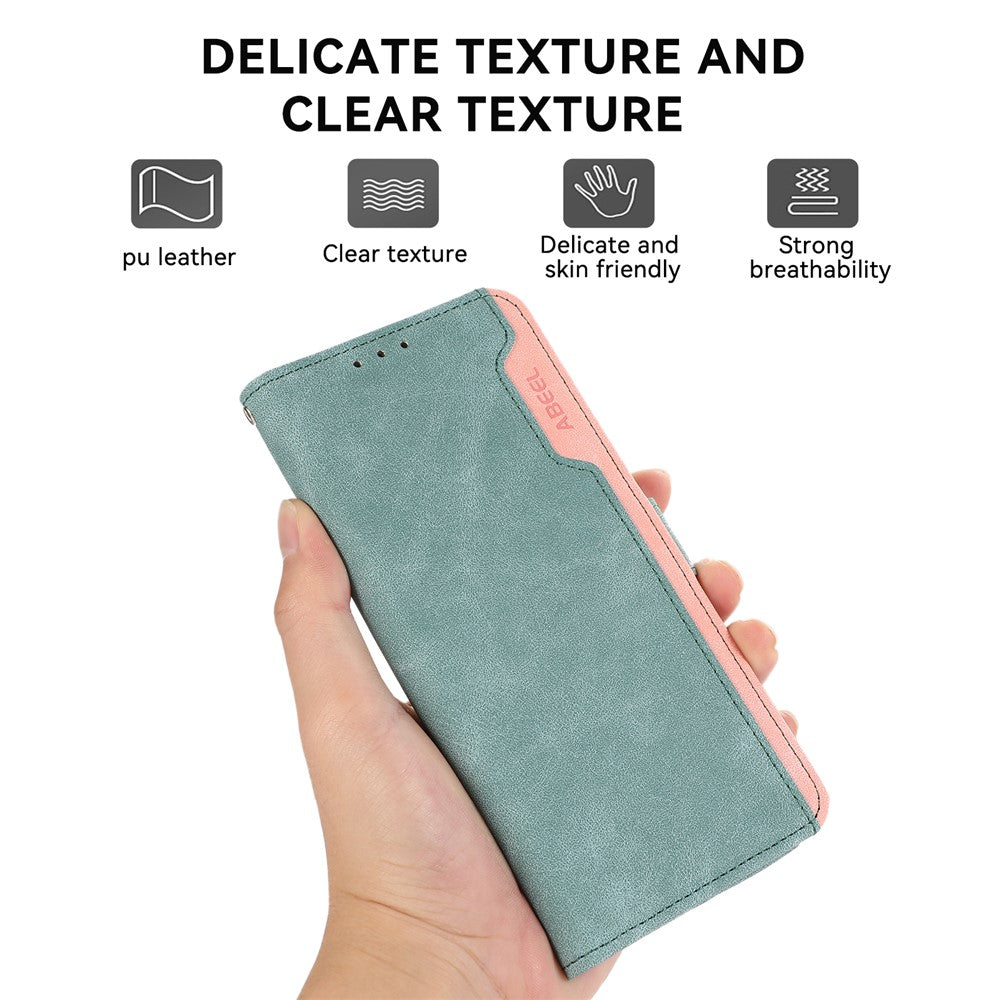 ABEEL For Samsung Galaxy A06 4G Case Color Splicing Leather Flip Phone Cover RFID Blocking