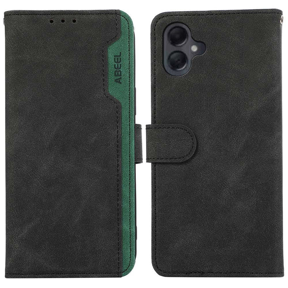 ABEEL For Samsung Galaxy A06 4G Case Color Splicing Leather Flip Phone Cover RFID Blocking