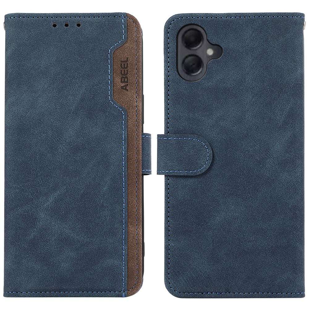 ABEEL For Samsung Galaxy A06 4G Case Color Splicing Leather Flip Phone Cover RFID Blocking
