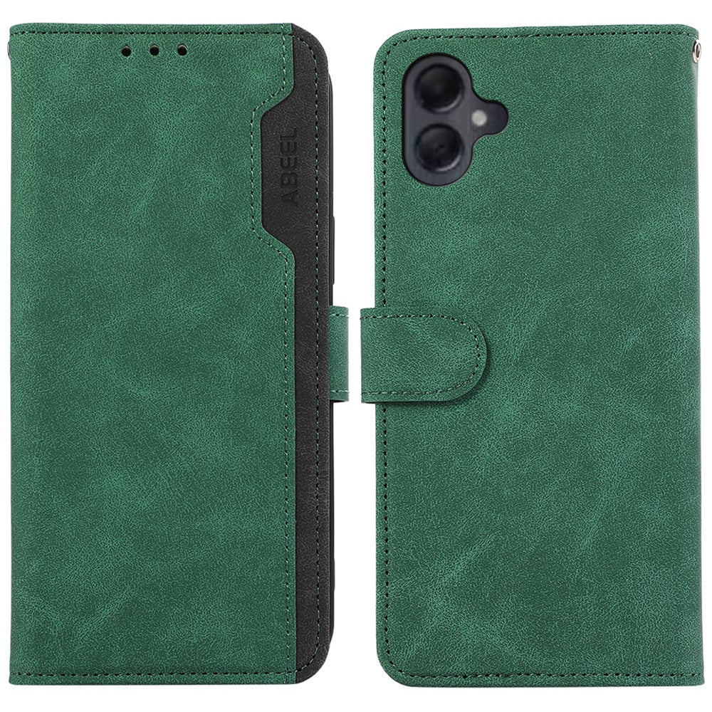 ABEEL For Samsung Galaxy A06 4G Case Color Splicing Leather Flip Phone Cover RFID Blocking