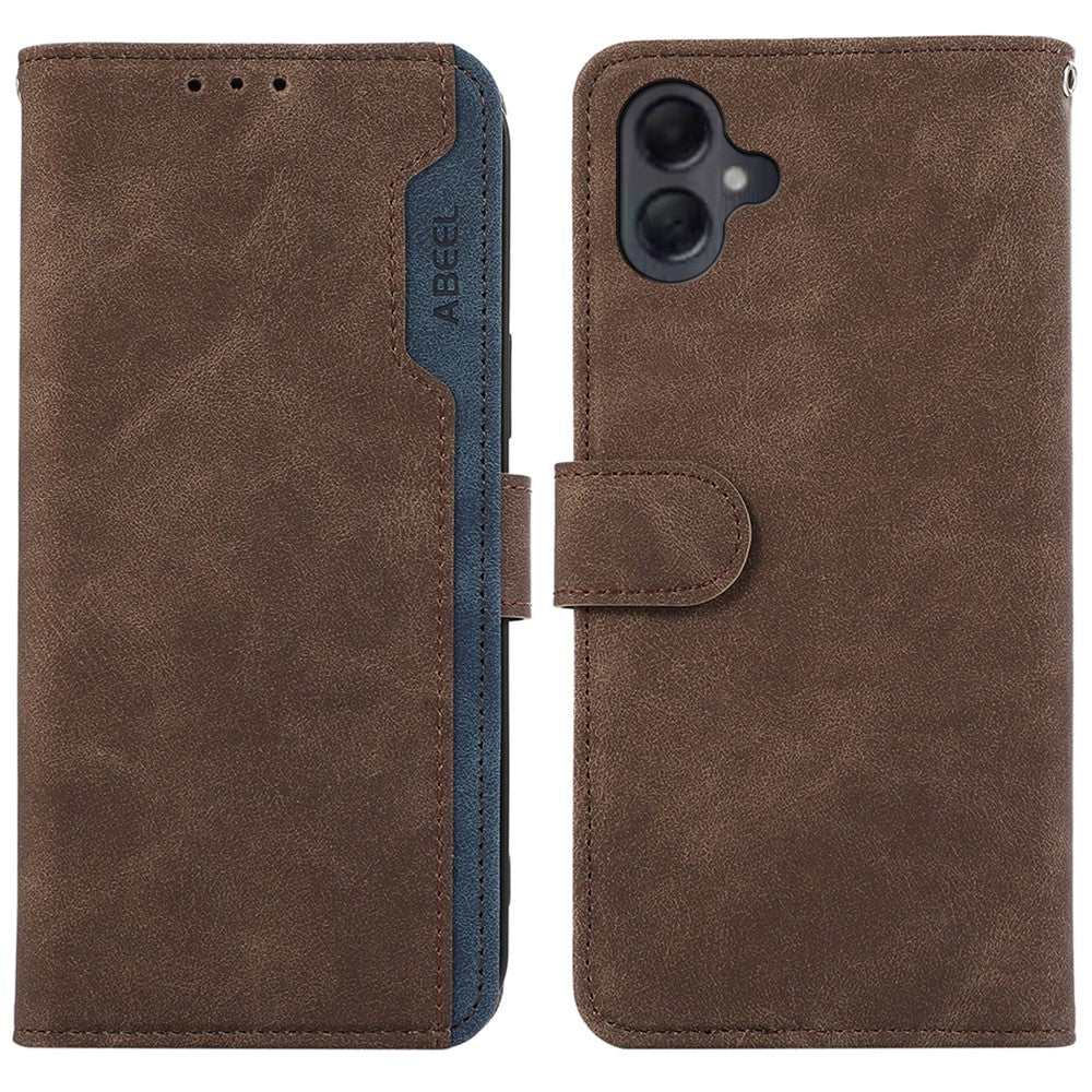 ABEEL For Samsung Galaxy A06 4G Case Color Splicing Leather Flip Phone Cover RFID Blocking