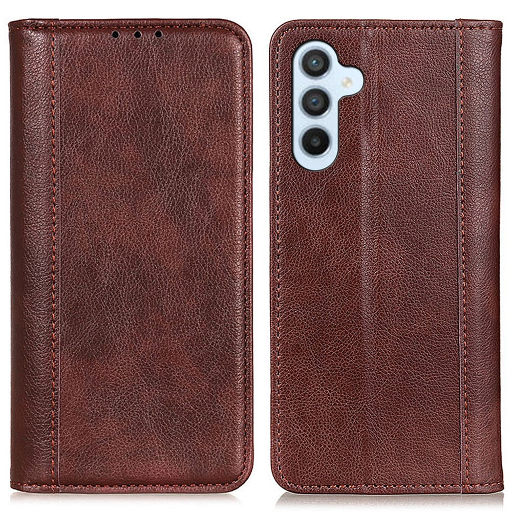 For Samsung Galaxy A16 5G / A16 4G Stand Case Split Leather Litchi Texture Wallet Phone Cover