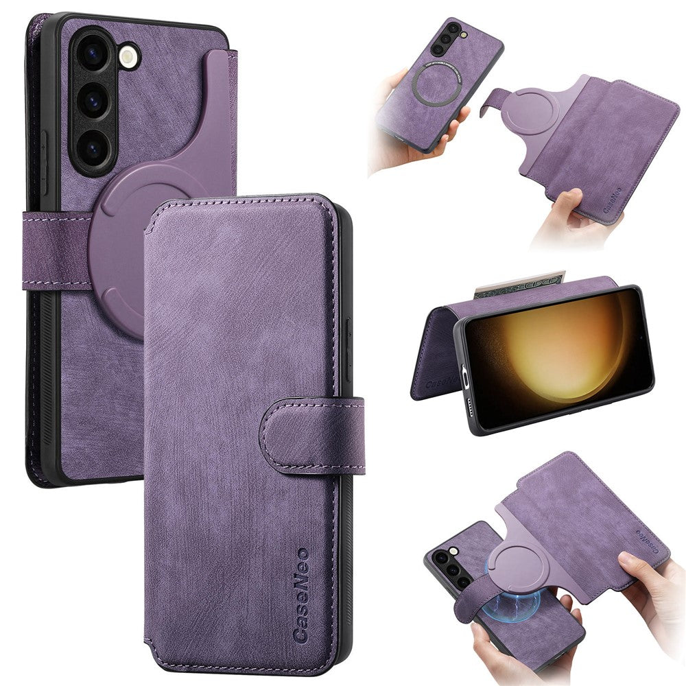 For Samsung Galaxy S23 Magnetic Case CASENEO Detachable Leather Phone Wallet Cover