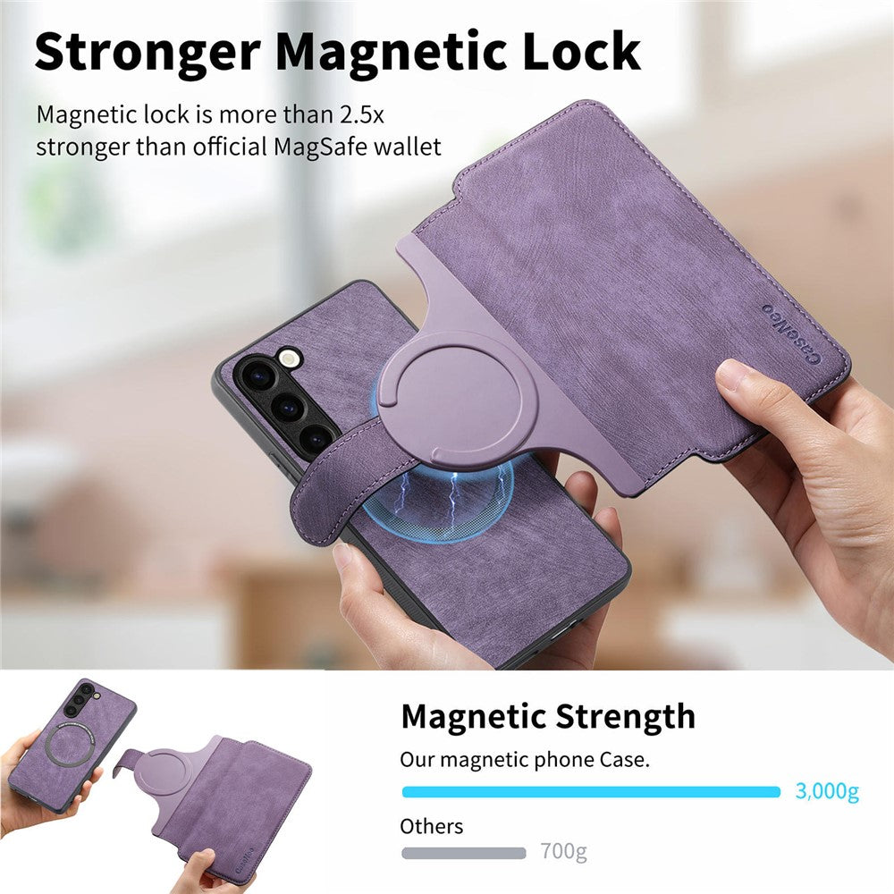 For Samsung Galaxy S23 Magnetic Case CASENEO Detachable Leather Phone Wallet Cover
