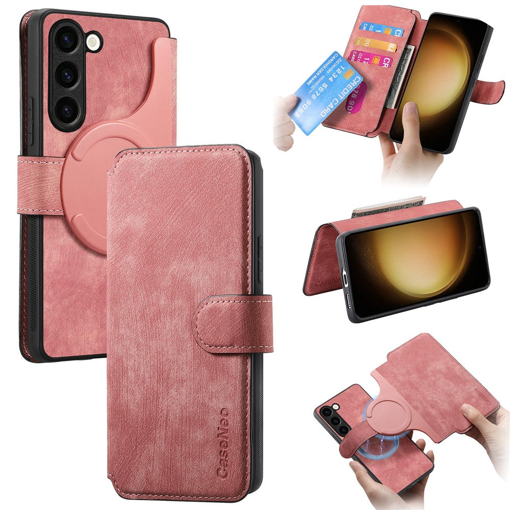 For Samsung Galaxy S23 Magnetic Case CASENEO Detachable Leather Phone Wallet Cover