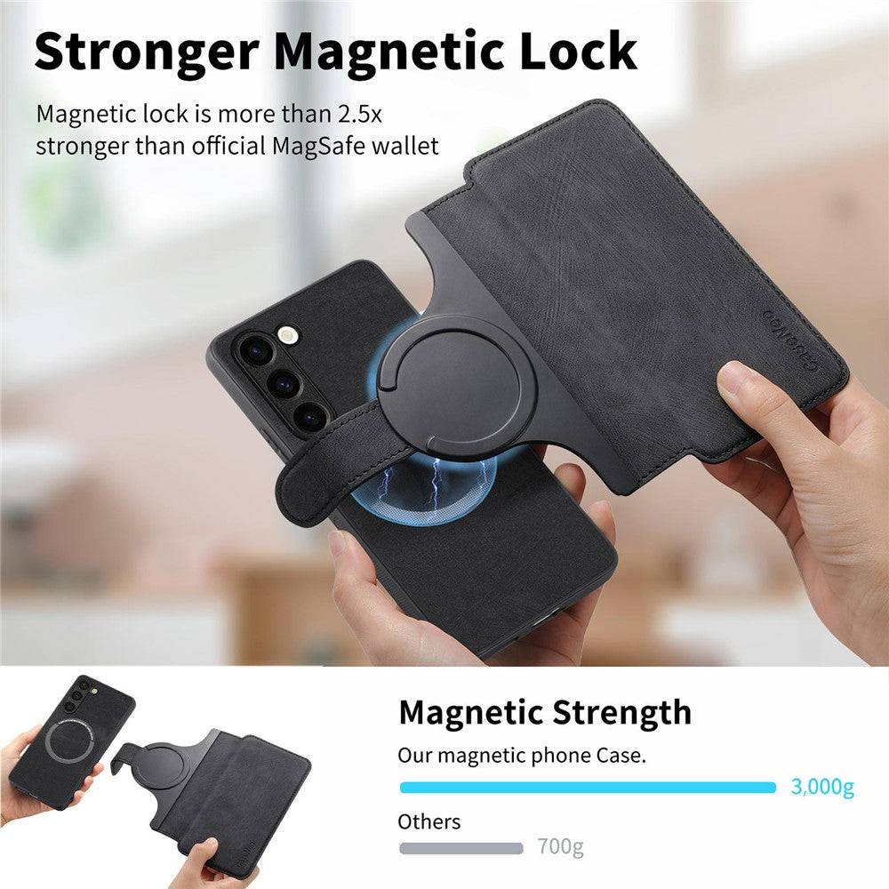 For Samsung Galaxy S23+ Magnetic Case CASENEO Detachable Leather Phone Wallet Cover