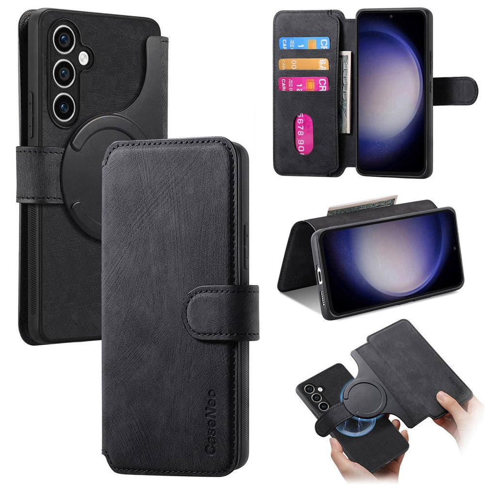 For Samsung Galaxy S23 FE Magnetic Case CASENEO Detachable Leather Phone Wallet Cover