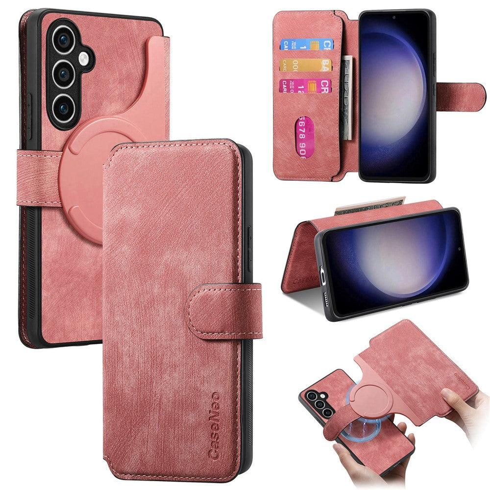 For Samsung Galaxy S23 FE Magnetic Case CASENEO Detachable Leather Phone Wallet Cover