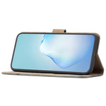 Til Samsung Galaxy A23 5G (global version) / 4G Business PU Læder Flip Wallet Cover med prægede linjer, stander, magnetisk lukning og strop