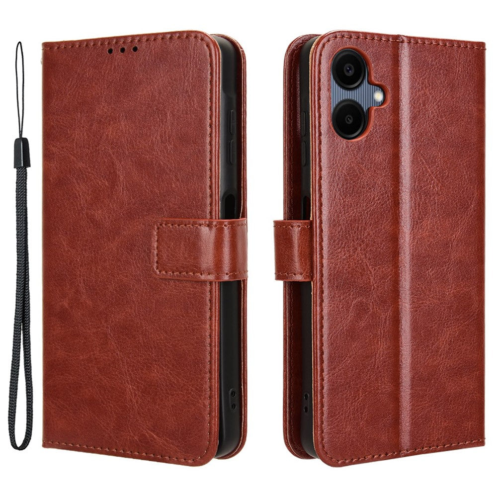 For Samsung Galaxy A06 4G / A06 5G Case Crazy Horse Texture PU Leather Phone Wallet Cover