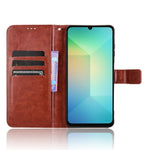 For Samsung Galaxy A06 4G / A06 5G Case Crazy Horse Texture PU Leather Phone Wallet Cover