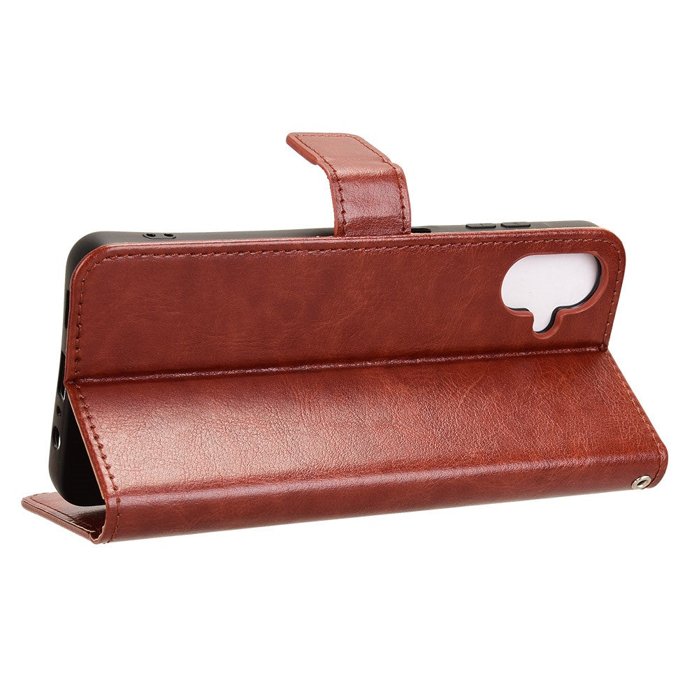 For Samsung Galaxy A06 4G / A06 5G Case Crazy Horse Texture PU Leather Phone Wallet Cover