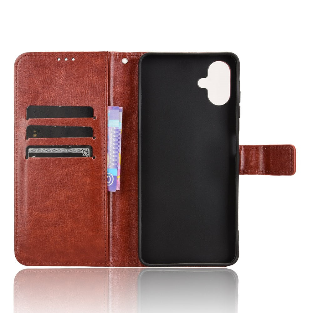 For Samsung Galaxy A06 4G / A06 5G Case Crazy Horse Texture PU Leather Phone Wallet Cover