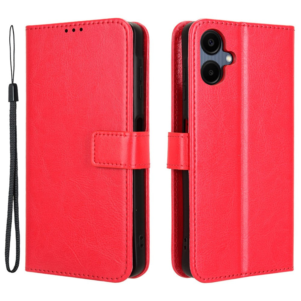 For Samsung Galaxy A06 4G / A06 5G Case Crazy Horse Texture PU Leather Phone Wallet Cover