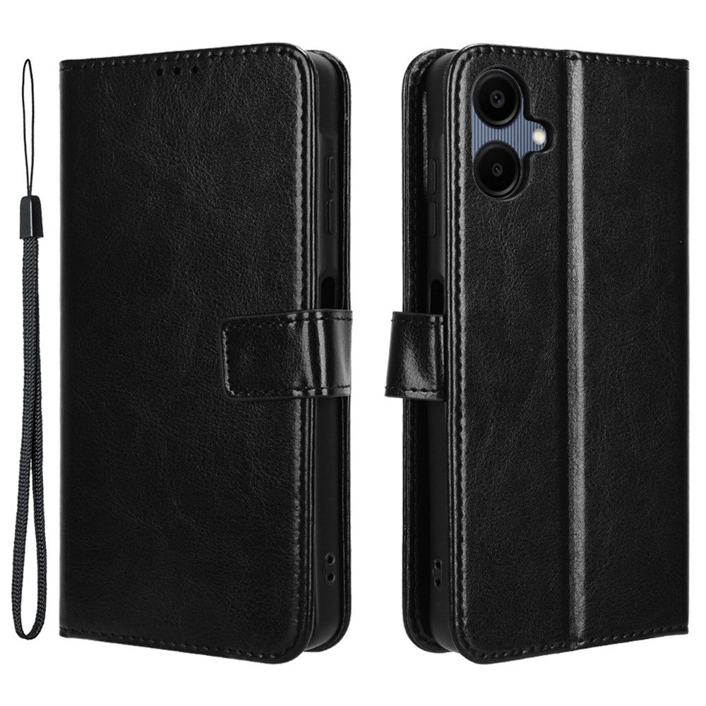 For Samsung Galaxy A06 4G / A06 5G Case Crazy Horse Texture PU Leather Phone Wallet Cover