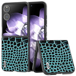ABEEL For Xiaomi Mix Flip 5G Case Genuine Cow Leather Back Phone Cover Crocodile Texture