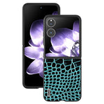ABEEL For Xiaomi Mix Flip 5G Case Genuine Cow Leather Back Phone Cover Crocodile Texture