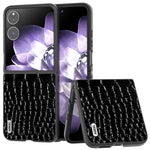 ABEEL For Xiaomi Mix Flip 5G Case Genuine Cow Leather Back Phone Cover Crocodile Texture