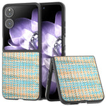 For Xiaomi Mix Flip 5G Case Leather+PC Phone Cover Plaid Texture