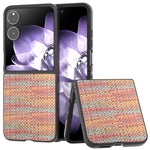 For Xiaomi Mix Flip 5G Case Leather+PC Phone Cover Plaid Texture