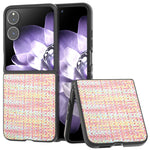 For Xiaomi Mix Flip 5G Case Leather+PC Phone Cover Plaid Texture