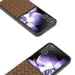 Til Xiaomi Mix Flip 5G Cover Vævet Tekstur PU Læderbelagt PC Mobiltelefoncover