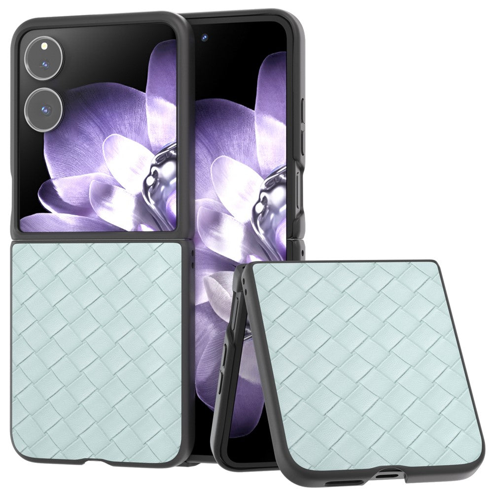 Til Xiaomi Mix Flip 5G Cover Vævet Tekstur PU Læderbelagt PC Mobiltelefoncover