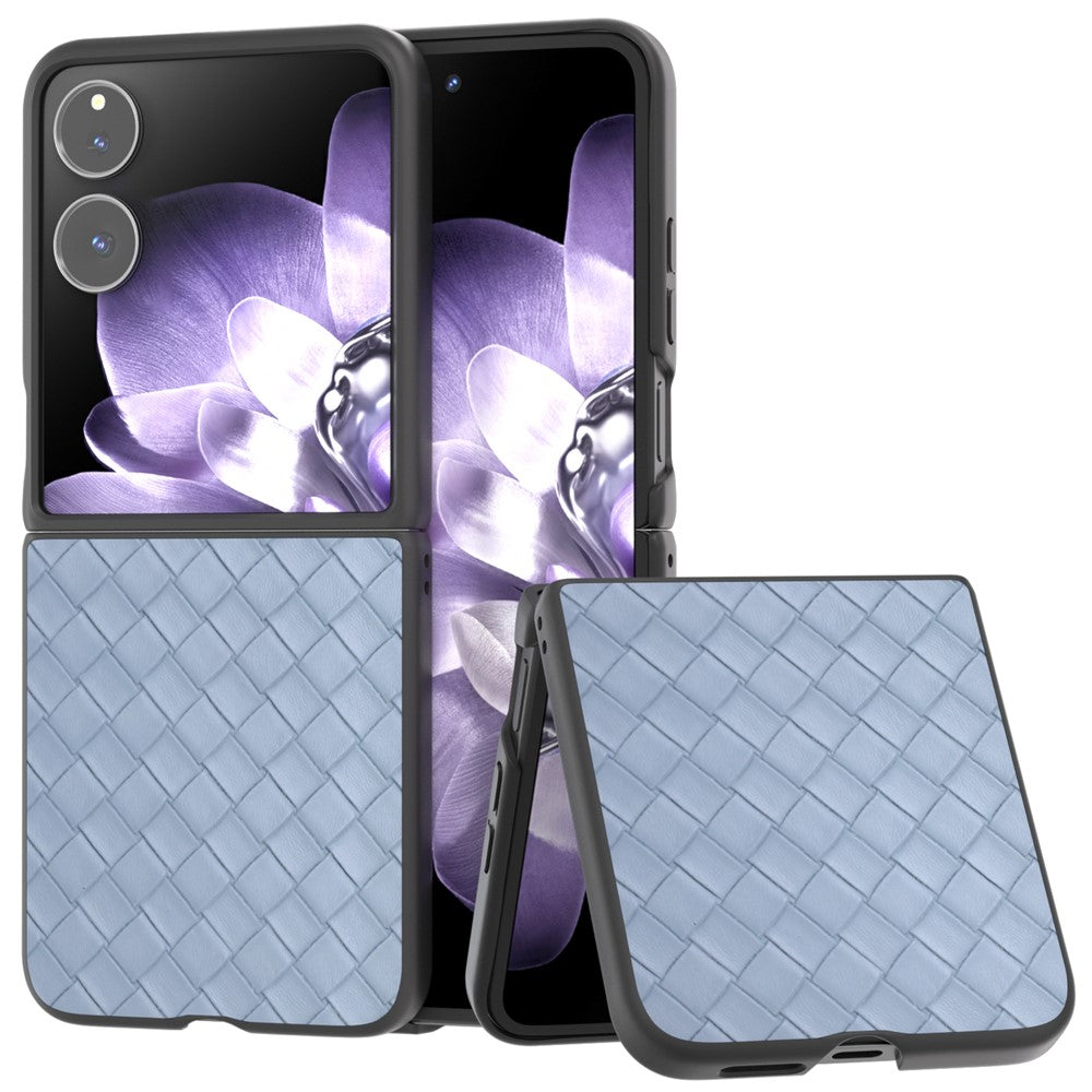 Til Xiaomi Mix Flip 5G Cover Vævet Tekstur PU Læderbelagt PC Mobiltelefoncover