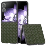 Til Xiaomi Mix Flip 5G Cover Vævet Tekstur PU Læderbelagt PC Mobiltelefoncover