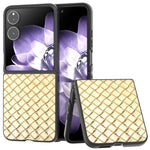 Til Xiaomi Mix Flip 5G Cover Vævet Tekstur PU Læderbelagt PC Mobiltelefoncover